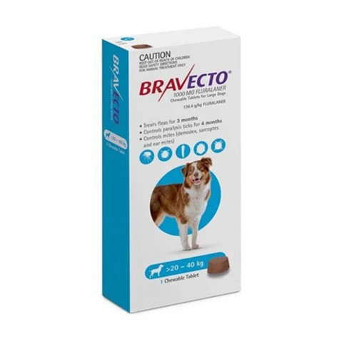 Bravecto Large Dog Tick & Flea Tablet -20-40kg