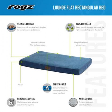 Rogz Lounge Flat Rectangular Bed