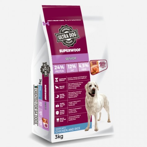 Ultra Dog Superwoof  Senior Dry Dog Food Chicken and Rice Flavour