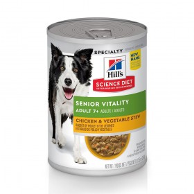 Hill's Science Plan Senior Vitality Canned Dog Food Chicken and Vegetable Flavour 354g
