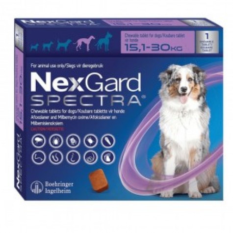 NexGard Spectra Dog Tick and Flea Tablet  Large 15.1 - 30 kg