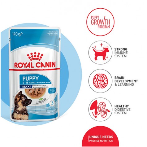 Royal Canin Maxi Puppy Wet Dog Food Pouch 140g